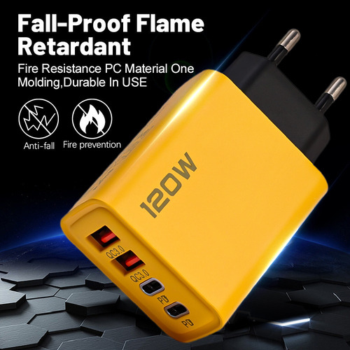 Adaptador De Cargador Usb Pd Dual, Enchufes Del Reino Unido,