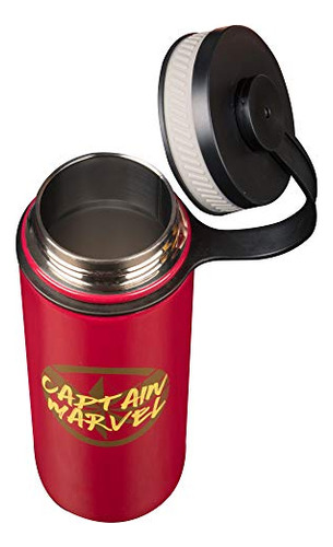Botella De Acero Inoxidable Captain Marvel 18 Oz - Soy La J