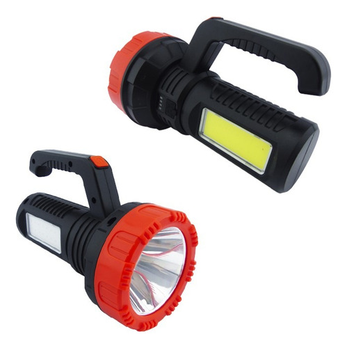 Foco Recargable Led + 2 Cob Baliza Y Linterna