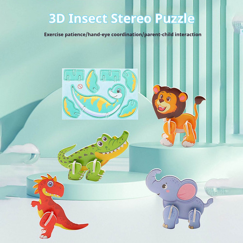 Rompecabezas Estereoscópico De Ensamblaje Diy Para Niños, Ed