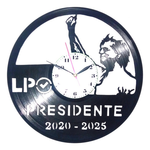 Reloj De Pared En Disco De Vinilo De Luis Lacalle Pou