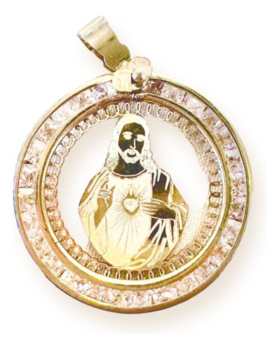 Medalla Sin Fondo Sagrado Corazón Jesús Rd Zc 2 Cm D Oro 10k