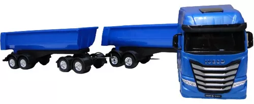 Caminhao Brinquedo Iveco S Way Hi Way Bau Dolly 9 Eixo Carga