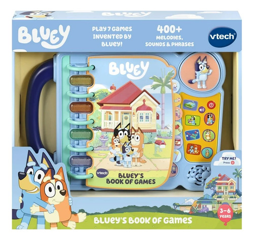 Bluey Libro Interactivo +de 400 Melodías,frases Y Más Vtech
