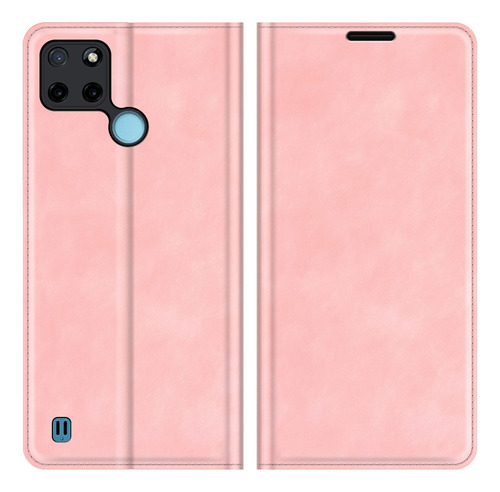 Funda Case Para Realme C21y Flip Cover Rosa Antishock