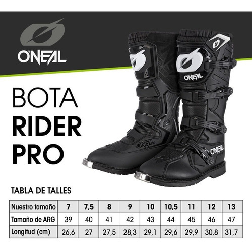 Imagen 7 de 9 de Botas Motocross O´neal Rider Pro Atv Trail Enduro Mx Full