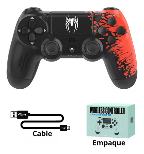 Control Mando Inalámbrico Bluetooth Para Ps4 Y Pc P02 Spider