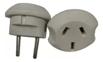 Comprar Set 2x1 Adaptador Enchufe 3 Patas A 2 Patas Cilindricas
