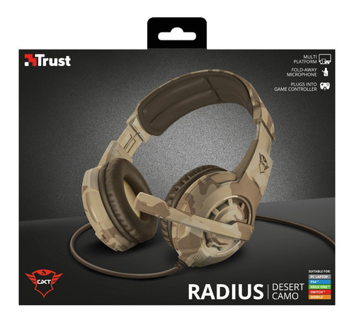 Imagen 10 de 12 de Audífonos gamer Trust Radius GXT 310 desert camo