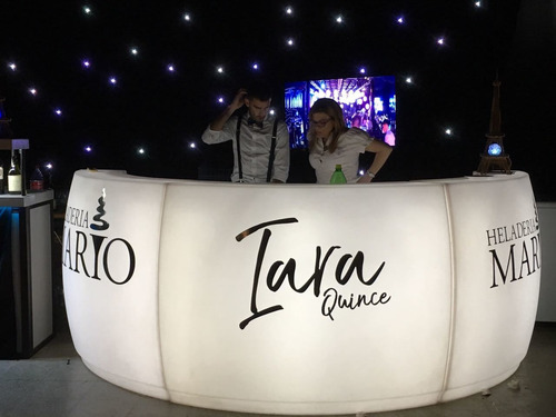 Imagen 7 de 10 de Alquiler Muebles Led Luminosos Barras Pista De Baile Livings
