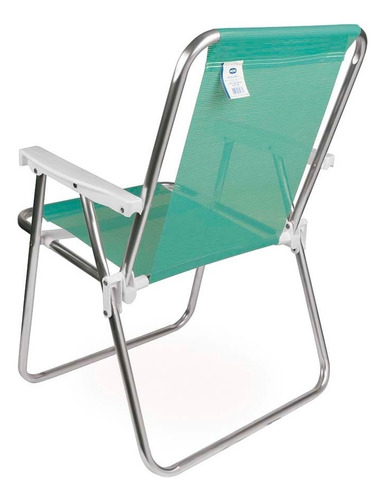 Silla alta de aluminio Mor Sannet Color Anis para acampar, piscina y playa