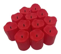 Comprar Velas Led Rojas Pack X 24 Pilas Incluidas Decoración