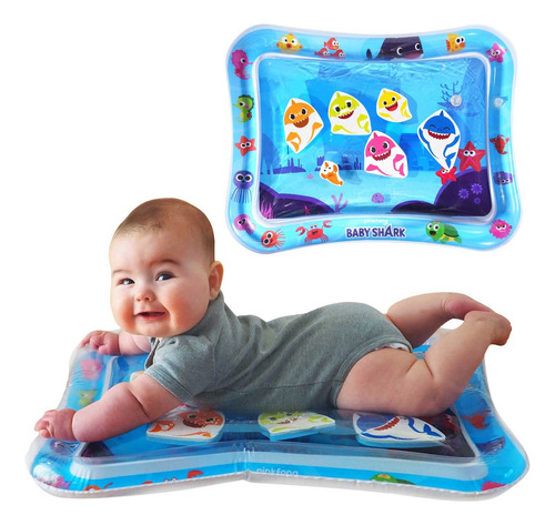 Baby Shark Tummy Time - Tapete De Juego Lleno De Agua  J.