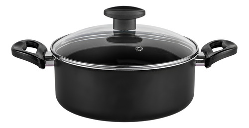 Panela Cozillar Caçarola Teflon 24cm 4.2l Com Tampa Cor Preto