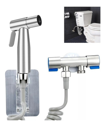 Set Juego Completo Llave Bidet Ducha Arabe Para Wc 