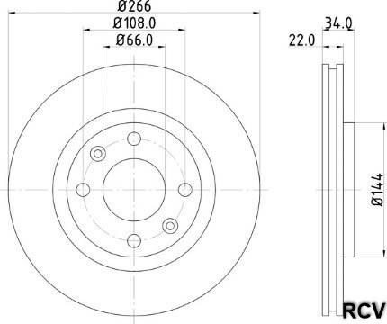 Disco Frenos  Delantera Para Peugeot 206   2005