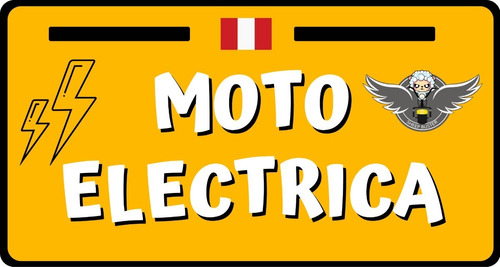 Placa Decorativa Para Moto Eléctrica 