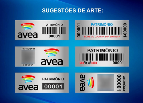 Etiqueta Patrimônio Qr 40x20 Mm Color 100unid