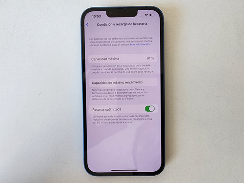 Apple iPhone 13 256gb Azul Bateria Al 91% Mas Cable