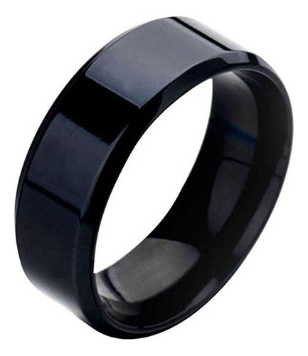 Anillo Simple Unisex Para Amantes De Acero Inoxidable Con Fo