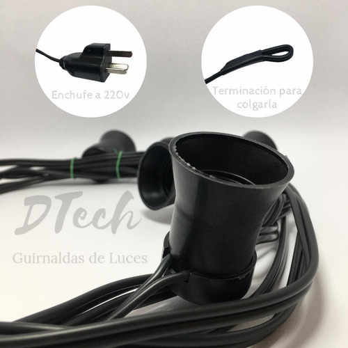 Imagen 4 de 10 de 10 Metros De Guirnalda De Luces Led 2w Cálida O Fría Oferta