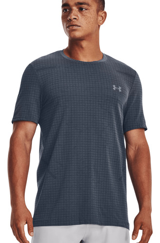 Remera Under Armour Hombre Seamless Manga Corta Gris