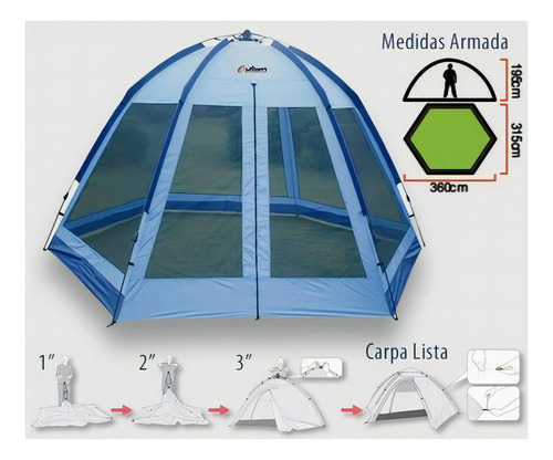 Carpa Playera Automatica Outdoors Beach Palace 9006