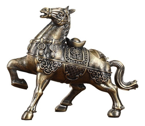 Cenicero De Caballo De Bronce Clásico De Aleación De