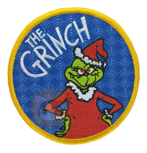 Grinch - Parche Bordado Termoadhesivo - Navidad - Dr. Seuss