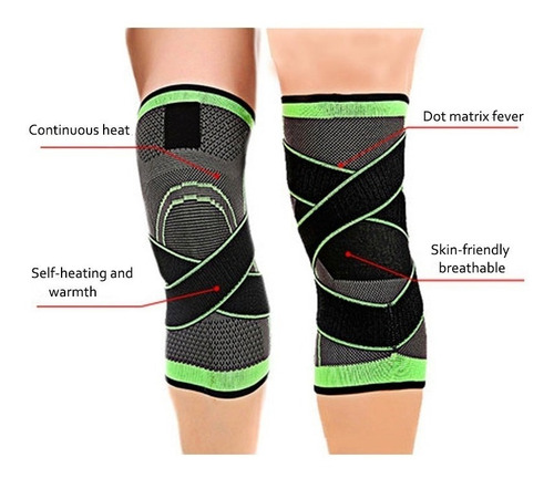 Rodillera De Compresión Elástica Gym Correr Gimnasio 45-50cm