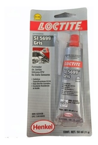 Formador De Juntas Loctite 5699 Gris Sellador - 50ml