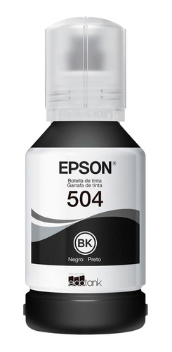 Tinta Botella Epson T504 127ml Ecotank Negro C13t03n12a