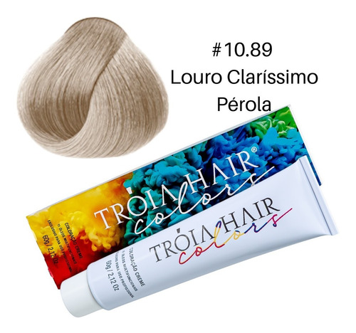 Kit Tintura Tróia Hair  Profissional Troia colors tom #9.89 louro muito claro pérola