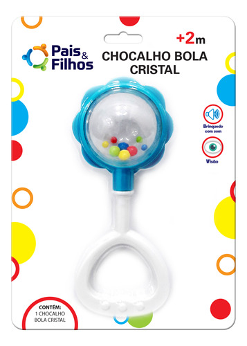 Chocalho Bola De Cristal Para Bebes Barulhinho Infantil