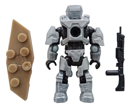 Silver Spartan Halo Clash On The Ring Mega Construx (Usado)