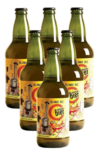 Pack X6 Cerveza Artesanal Cabesas Bier Blonde Ale 500ml Febo