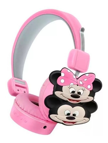 Disney-auriculares Bluetooth Para Niños, Minnie Mickey Rosa