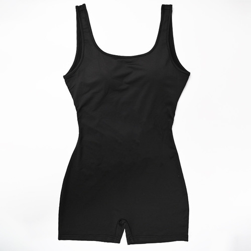 Short Para Sexy De Sleeveless Bodysuit Pleated Solid Color