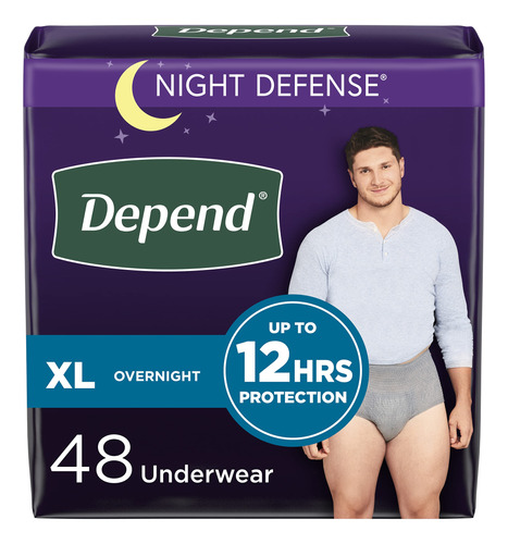 Depend Night Defense - Ropa Interior Para Incontinencia Para