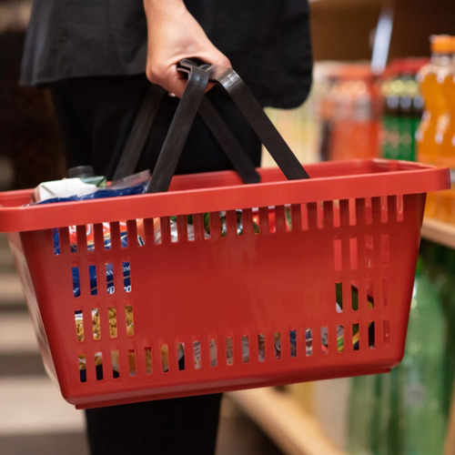 20 Cesta Cestinha De Compras Super Cor Azul