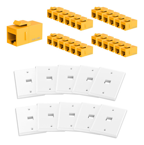 Iwil Rj45 Cat6 Keystone Coupler 25 1 Puerto Jack Placa Pared