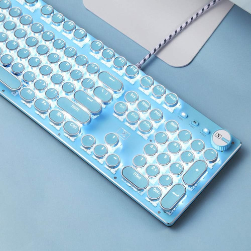 Combo Teclado Retro Steampunk Y Mouse Gaming