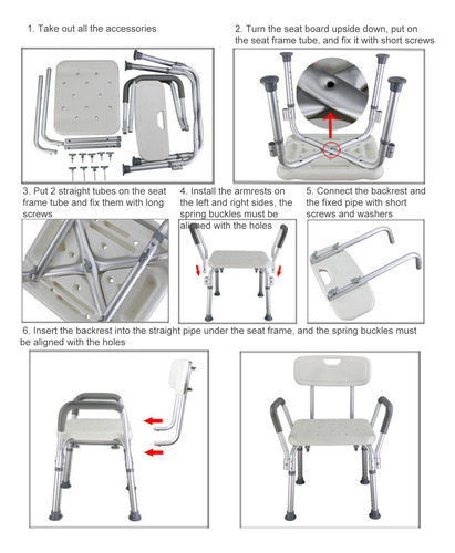 Banco De Ducha, Silla Antideslizante Para Discapacitados, Ba