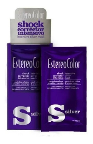 Estereo Color Shock Corrector Anti-amarillo Silver Caja X10u