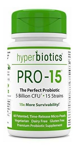 Hiperbióticos Pro-15 Probiotics, 60 Perlas De Liberación Dia