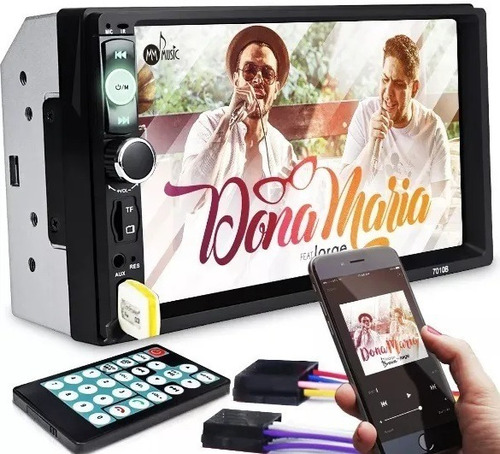 Imagem 3 de 5 de Dvd 2 Din Central Multimídia Universal Mp5 Câmera Bt Espelha