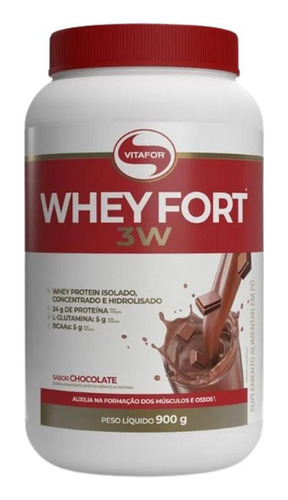 Whey Fort 3w Vitafor 900g Chocolate