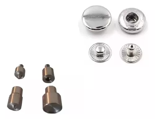 Botones de presión (S) Ø 15 mm blanco/gris