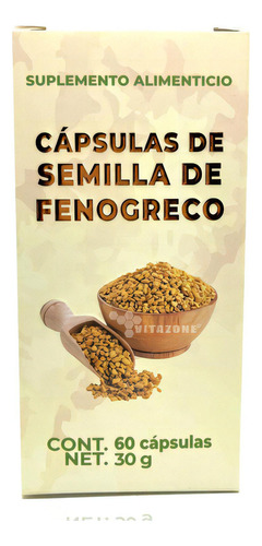Semilla De Fenogreco 60 Cápsulas Herbolaria Saludable