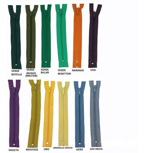 Imagen 2 de 3 de Cierre 14cm Fino Nylon 4 Lynsa X 10 Unidades